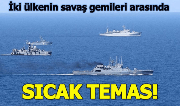  Rus ve Ukrayna savaş gemileri kafa kafaya geldi