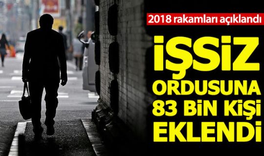 2018 yılı işsizlik rakamları açıklandı