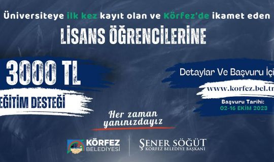 Körfez’de ‘eğitim desteği’ başvuruları başladı