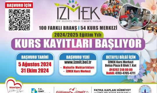 İZMEK’te, 2024-2025 Eğitim Öğretim Dönemi İçin Başvurular Başladı