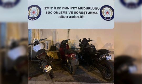 Kocaeli Emniyet Müdürlüğü Motosiklet Hırsızlıklarını Yakaladı