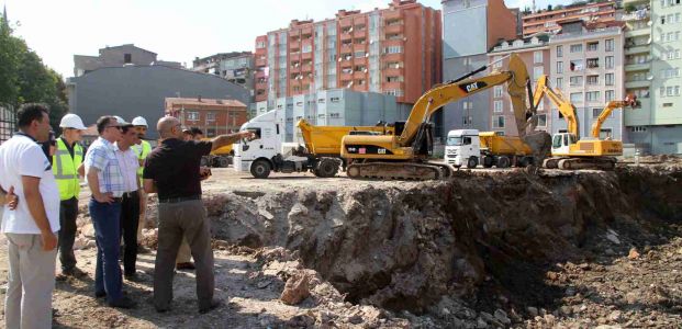 7 katlı otoparkta çalışmalar sürüyor