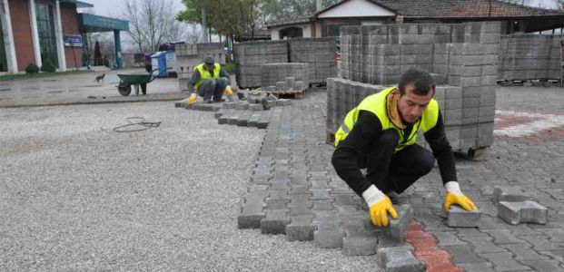 Acısu Yan Yolda Parke Çalışması Start Aldı