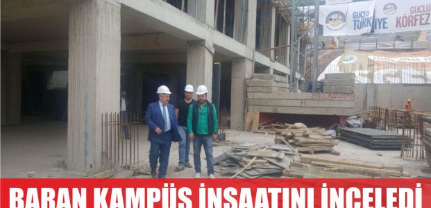  Başkan, kampüs inşaatını inceledi