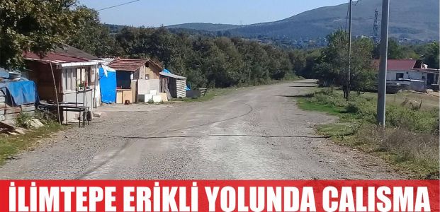  İlimtepe-Erikli yolunda çalışma