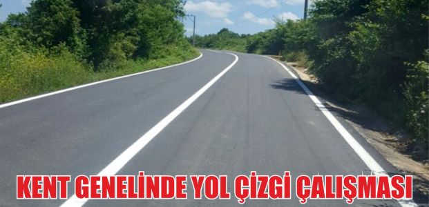  Kent genelinde yol çizgi çalışması yapılıyor