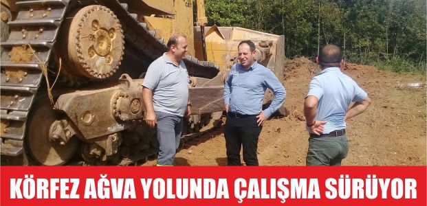  Körfez-Ağva yolunda çalışmalar sürüyor