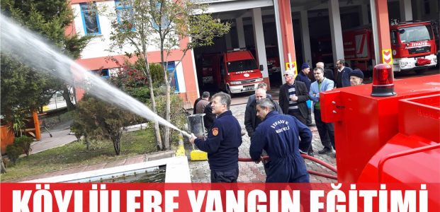  Köylülere yangına ilk müdahale eğitimi