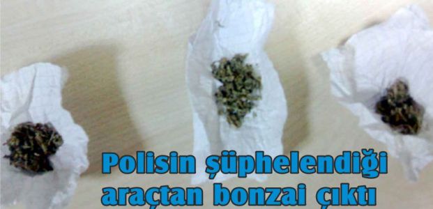  Polisin şüphelendiği araçtan bonzai çıktı