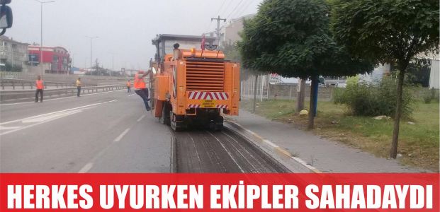  Trafiği etkilemeden çalışma tamamlandı