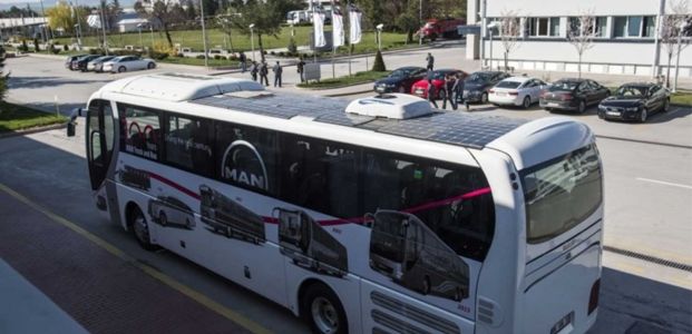 Türkiye'nin ilk güneş otobüsü