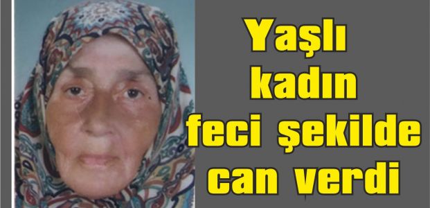 Yaşlı kadın feci şekilde can verdi